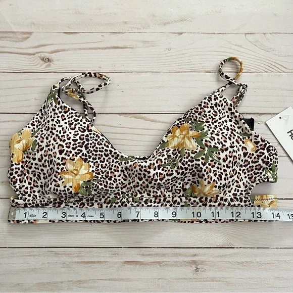 Hurley Jungle Cat Animal‎ Print Bikini Set Size Large Women